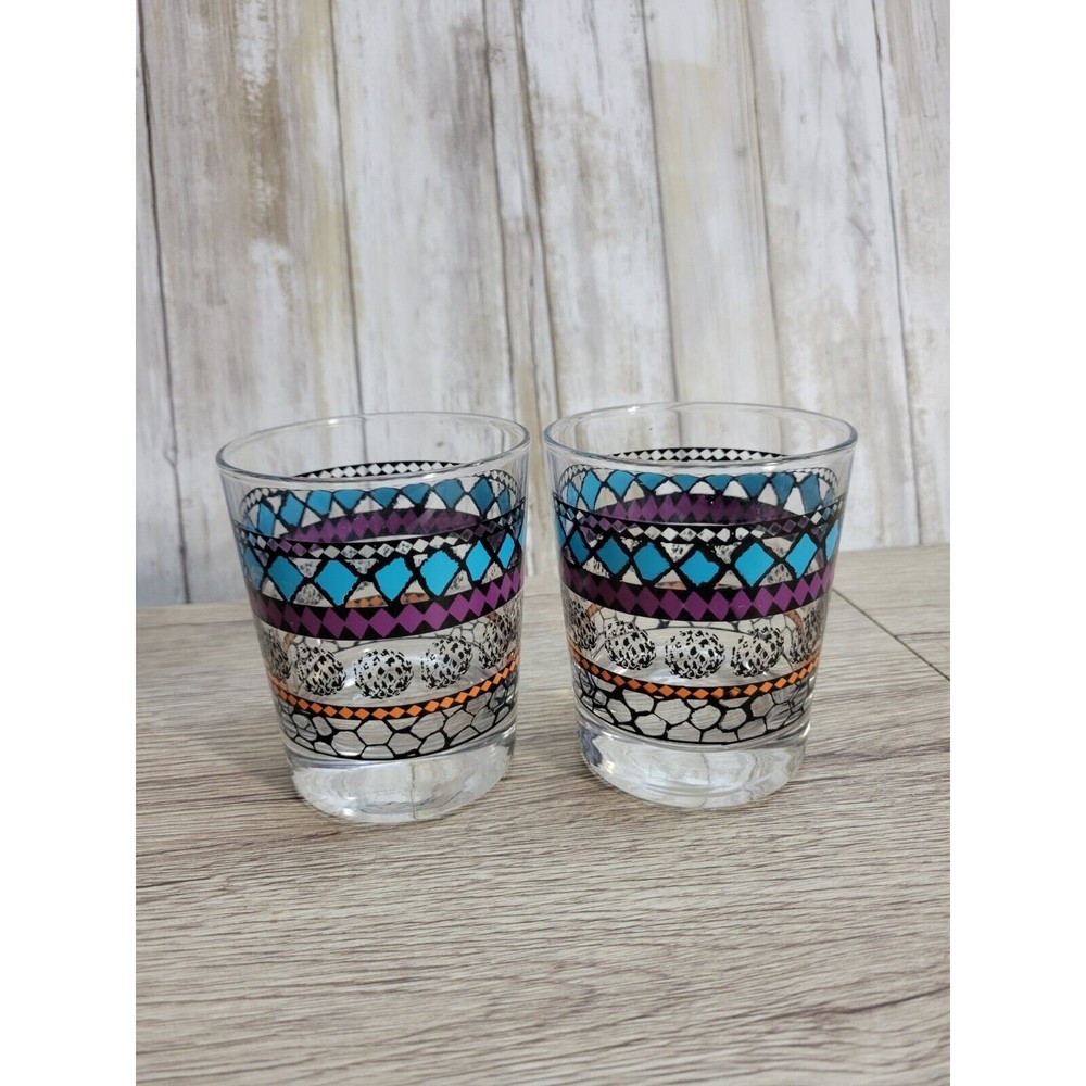 IKEA Murkla Multi-Colored Cocktails/Old-Fashioned Whiskey Glasses - Set of 2